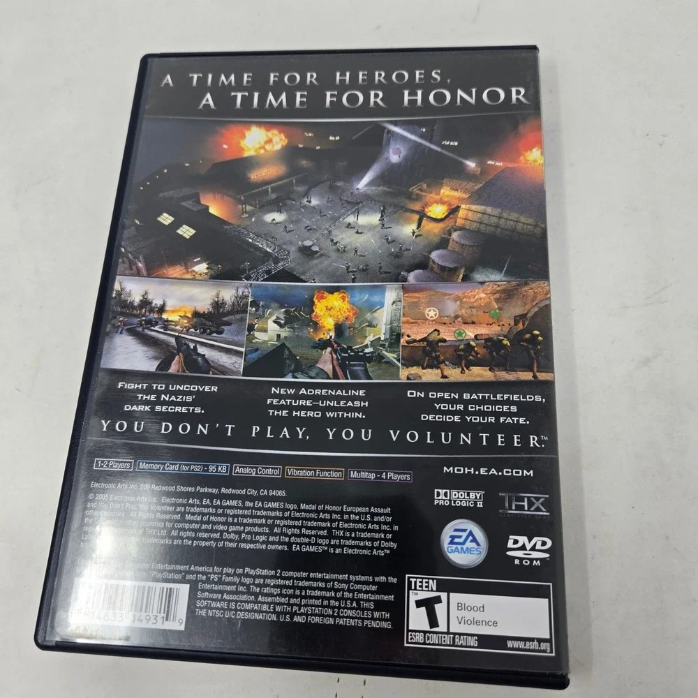 Medal of Honor European Assault PlayStation 2 PS2 EA Games‎ WWII Shooter CIB